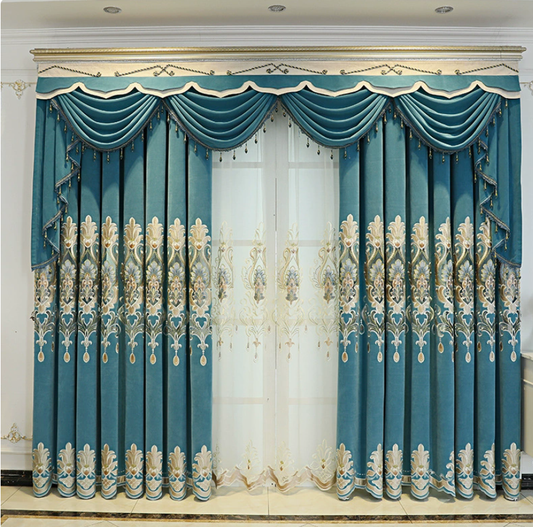 Chenille cashmere embroidered blackout curtains