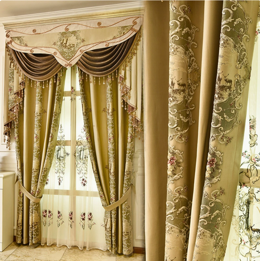 High-precision embossed jacquard curtains