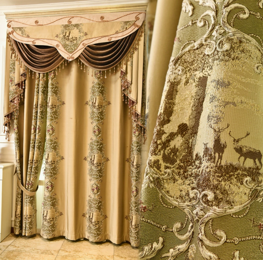 High-precision embossed jacquard curtains