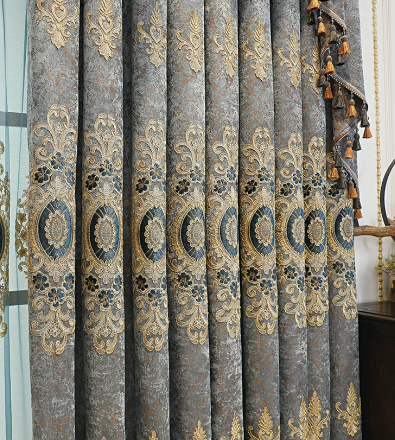 Chenille Embroidered Curtains
